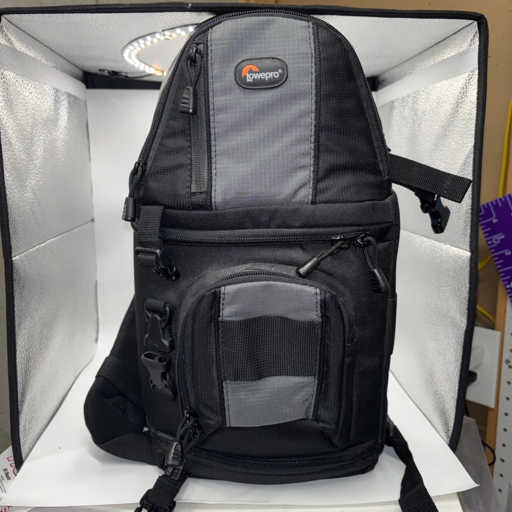 Lowepro Slingshot AW Camera Bag Black Grey DSLR Sling Backpack with Rain Cover